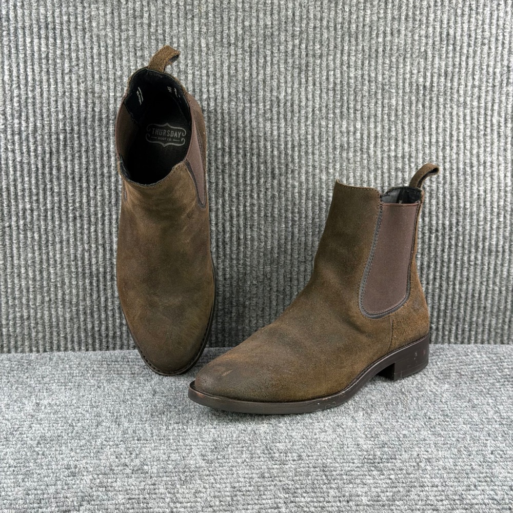 Thursday Boot Co Duchess Dark Brown Suede Sip On Chelsea Boots Womens 8 46057 - Picture 1 of 11
